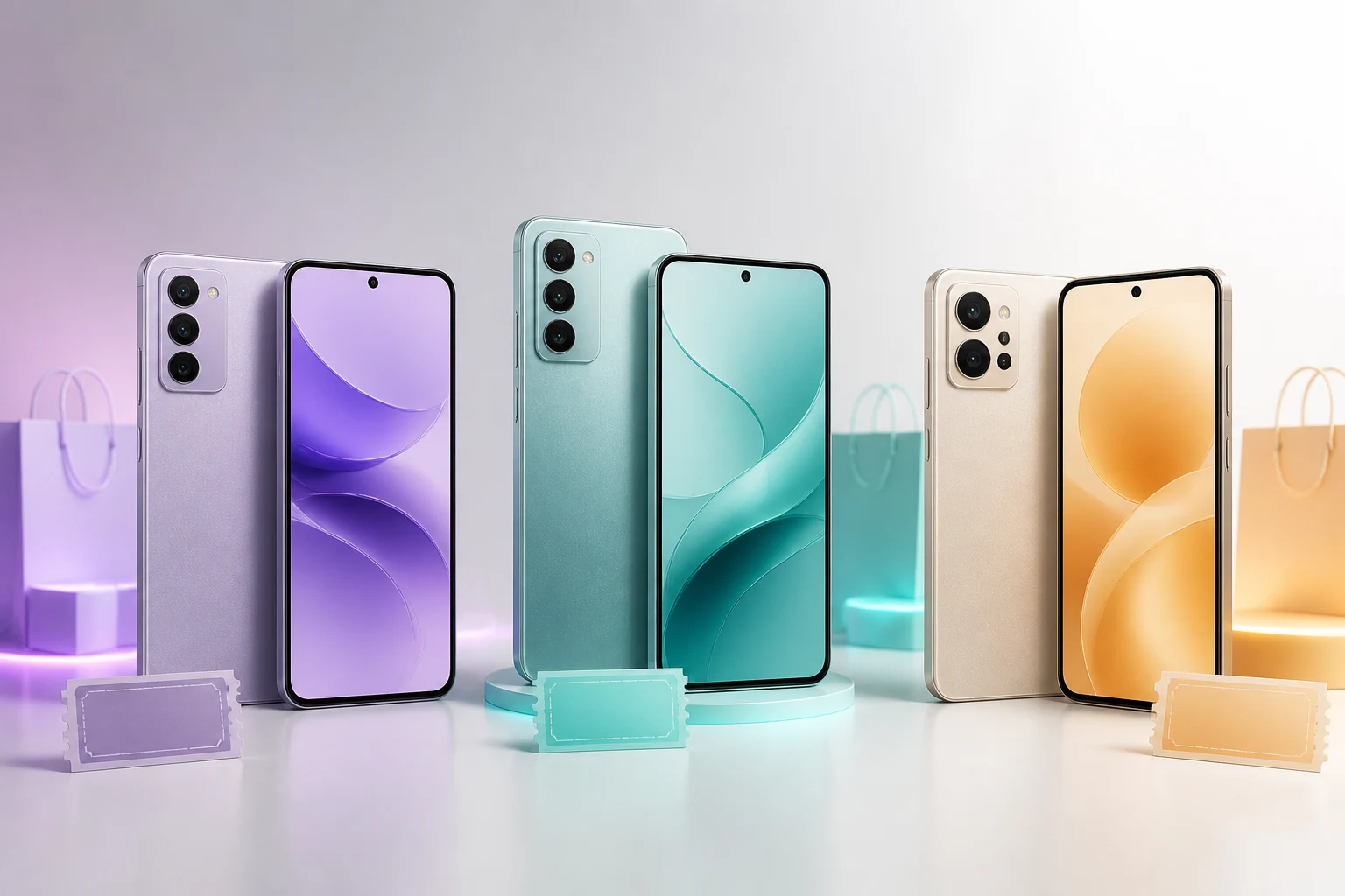 Ba mẫu điện thoại tầm giá 8 triệu được đặt cạnh nhau để so sánh